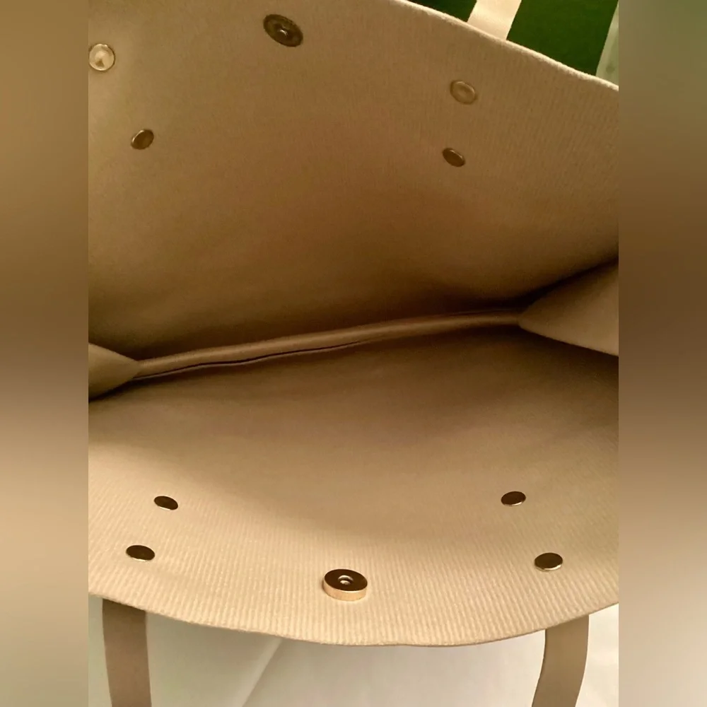 New! Tan Gold 13” Tote Lightweight Vegan